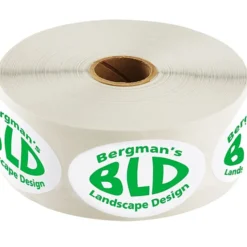 Sticker by the Roll - Oval - 1-1/2 inches x 2-1/2 inches