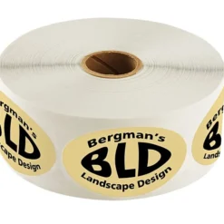 Sticker by the Roll - Oval - 1-1/2 inches x 2-1/2 inches