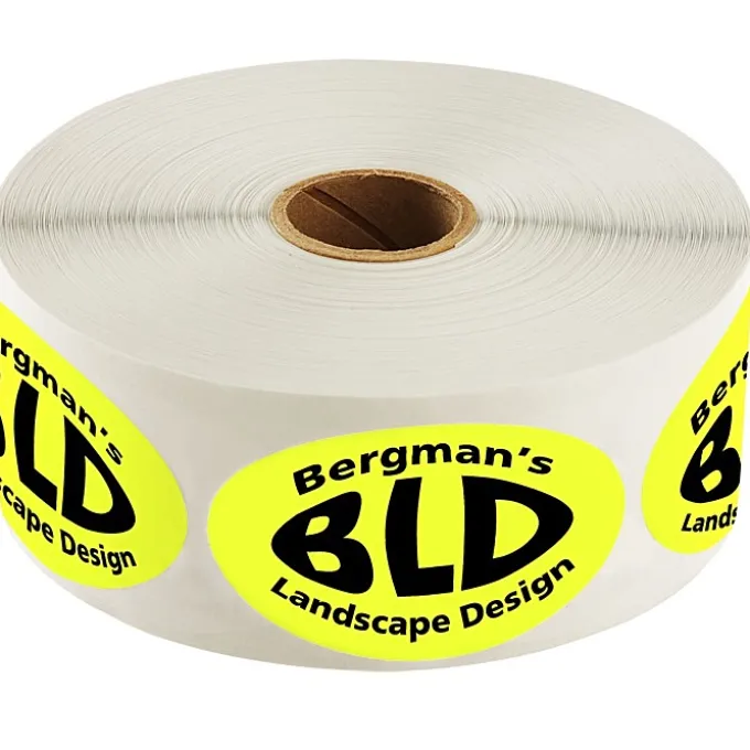 Sticker by the Roll - Oval - 1-1/2 inches x 2-1/2 inches