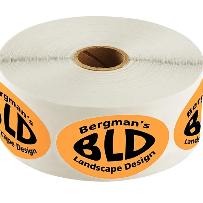 Sticker by the Roll - Oval - 1-1/2 inches x 2-1/2 inches