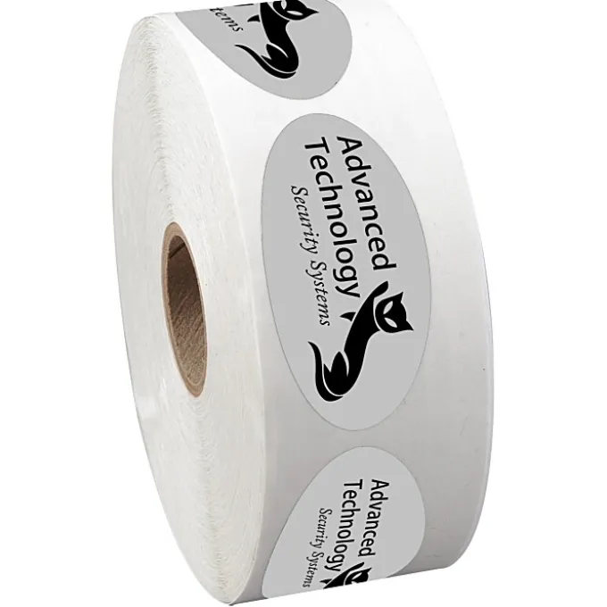 Sticker by the Roll - Oval - 1-1/16 inches x 2-1/8 inches