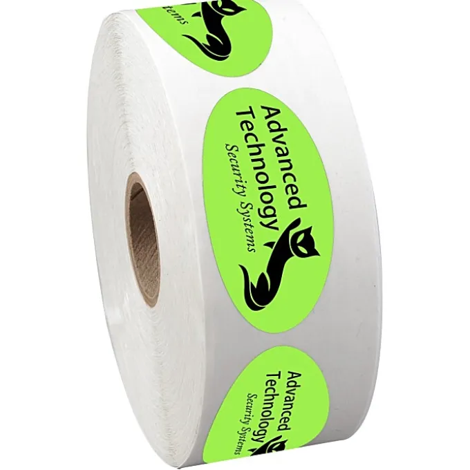 Sticker by the Roll - Oval - 1-1/16 inches x 2-1/8 inches