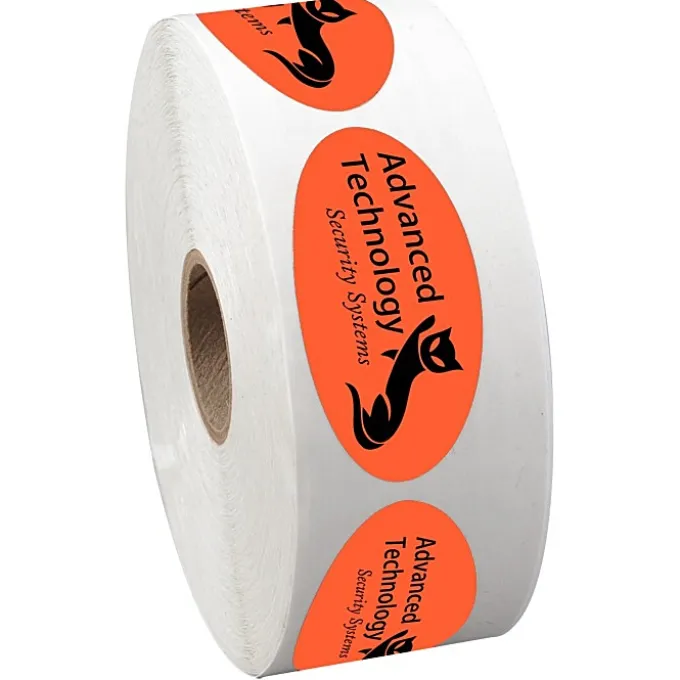 Sticker by the Roll - Oval - 1-1/16 inches x 2-1/8 inches
