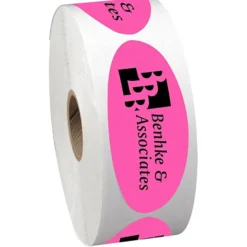 Sticker by the Roll - Oval - 1-1/4 inches x 3 inches