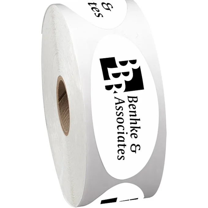 Sticker by the Roll - Oval - 1-1/4 inches x 3 inches