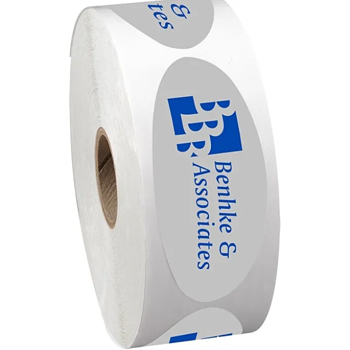 Sticker by the Roll - Oval - 1-1/4 inches x 3 inches