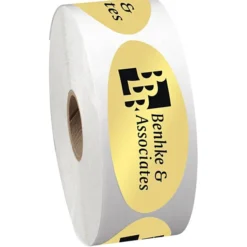 Sticker by the Roll - Oval - 1-1/4 inches x 3 inches