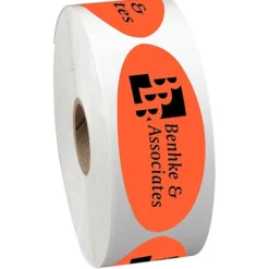 Sticker by the Roll - Oval - 1-1/4 inches x 3 inches