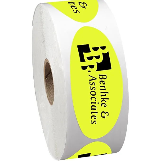 Sticker by the Roll - Oval - 1-1/4 inches x 3 inches