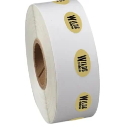 Sticker by the Roll - Oval - 3/8 inches x 5/8 inches