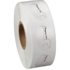 Sticker by the Roll - Oval - 3/4 inches x 1-1/8 inches