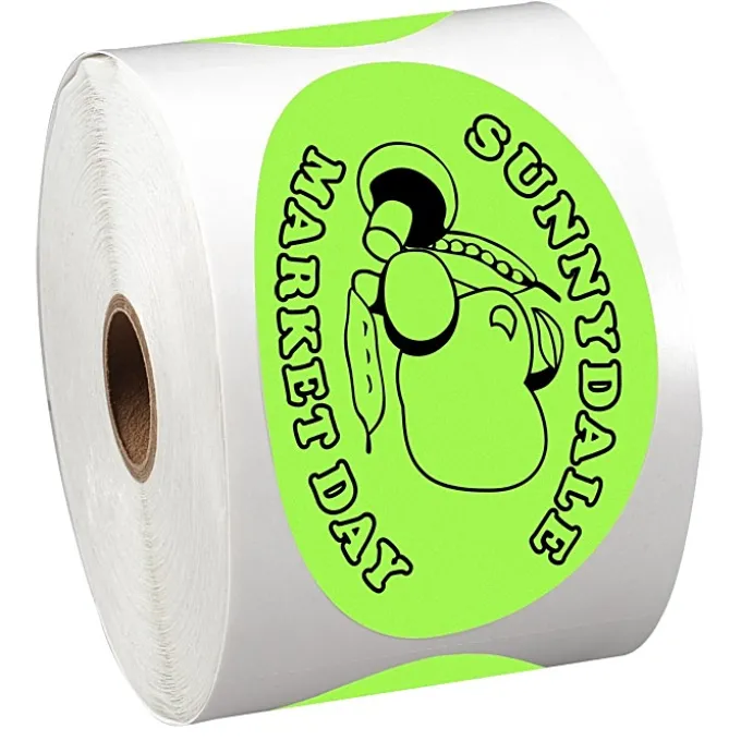 Sticker by the Roll - Oval - 2-1/2 inches x 4-1/4 inches