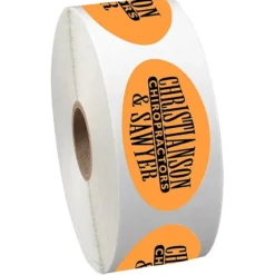 Sticker by the Roll - Oval - 1-1/4 inches x 2-1/4 inches