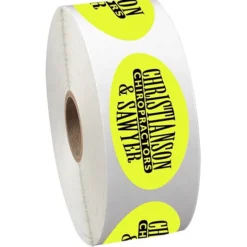 Sticker by the Roll - Oval - 1-1/4 inches x 2-1/4 inches