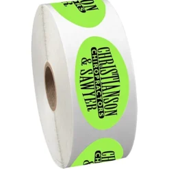 Sticker by the Roll - Oval - 1-1/4 inches x 2-1/4 inches
