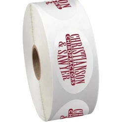 Sticker by the Roll - Oval - 1-1/4 inches x 2-1/4 inches
