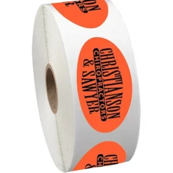 Sticker by the Roll - Oval - 1-1/4 inches x 2-1/4 inches