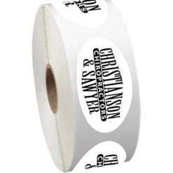 Sticker by the Roll - Oval - 1-1/4 inches x 2-1/4 inches