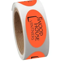 Sticker by the Roll - Oval - 1/2 inches x 1 inch