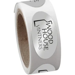 Sticker by the Roll - Oval - 1/2 inches x 1 inch