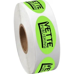 Sticker by the Roll - Oval - 3/4 inches x 1-1/2 inches