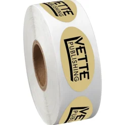 Sticker by the Roll - Oval - 3/4 inches x 1-1/2 inches