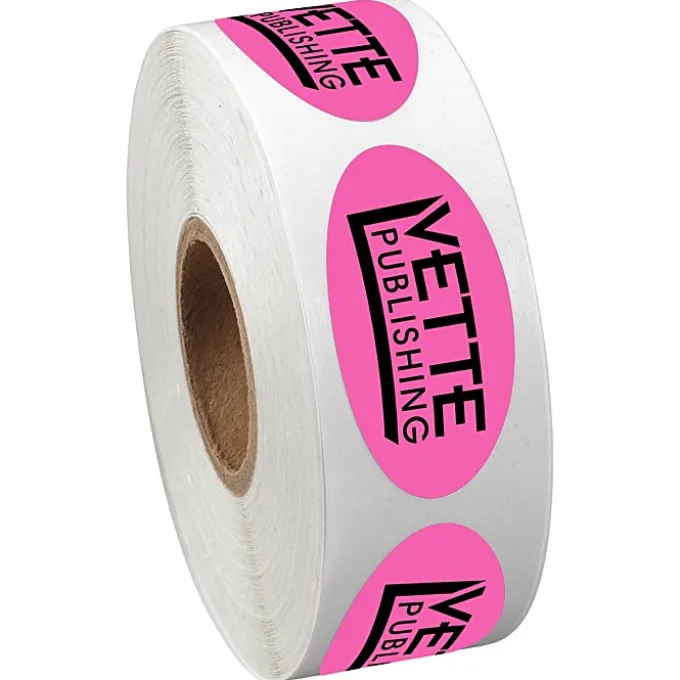Sticker by the Roll - Oval - 3/4 inches x 1-1/2 inches