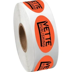 Sticker by the Roll - Oval - 3/4 inches x 1-1/2 inches