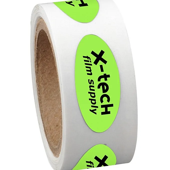 Sticker by the Roll - Oval - 3/8 inches x 7/8 inches