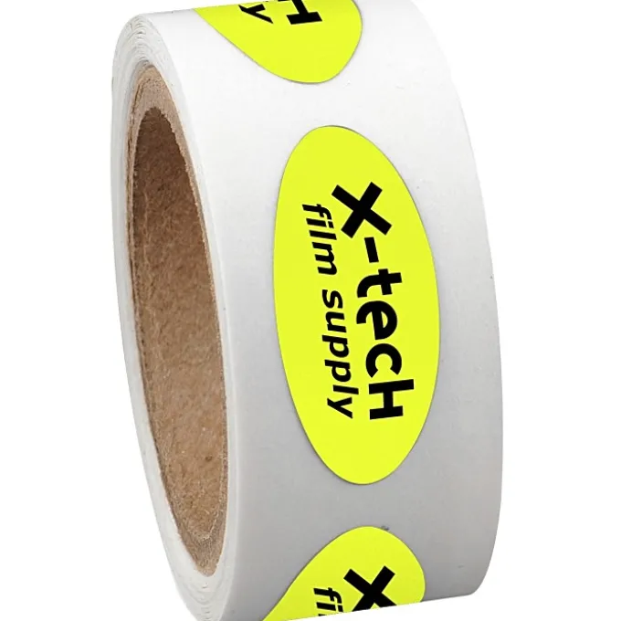 Sticker by the Roll - Oval - 3/8 inches x 7/8 inches