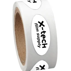 Sticker by the Roll - Oval - 3/8 inches x 7/8 inches