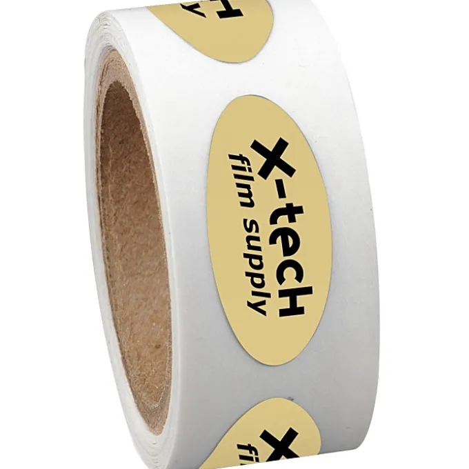 Sticker by the Roll - Oval - 3/8 inches x 7/8 inches