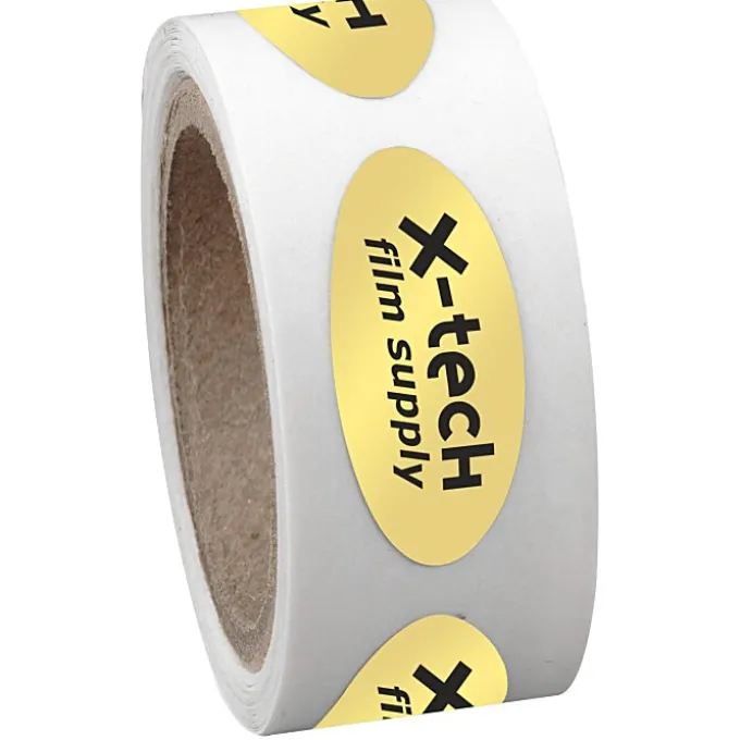 Sticker by the Roll - Oval - 3/8 inches x 7/8 inches