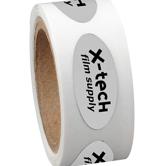 Sticker by the Roll - Oval - 3/8 inches x 7/8 inches