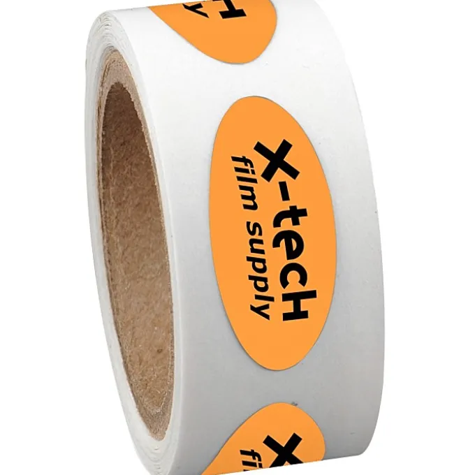 Sticker by the Roll - Oval - 3/8 inches x 7/8 inches