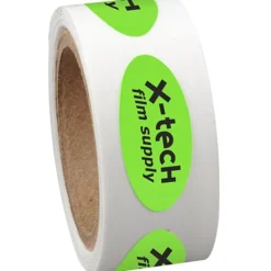 Sticker by the Roll - Oval - 3/8 inches x 7/8 inches