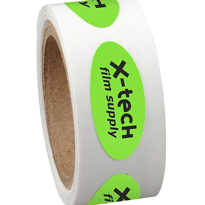 Sticker by the Roll - Oval - 3/8 inches x 7/8 inches