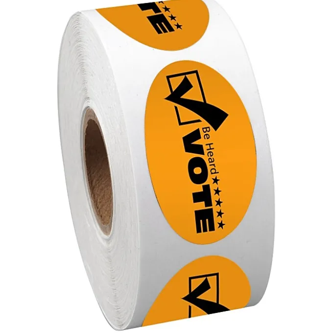 Sticker by the Roll - Oval - 1 inch x 1-3/4 inches