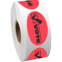 Sticker by the Roll - Oval - 1 inch x 1-3/4 inches