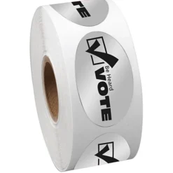 Sticker by the Roll - Oval - 1 inch x 1-3/4 inches