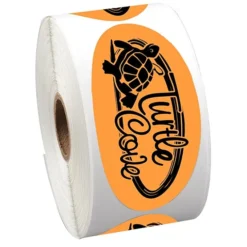 Sticker by the Roll - Oval - 1-3/4' x 3-5/8 inches