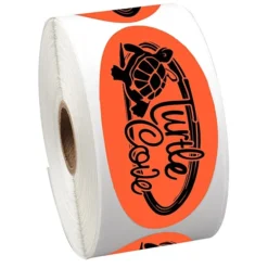 Sticker by the Roll - Oval - 1-3/4' x 3-5/8 inches