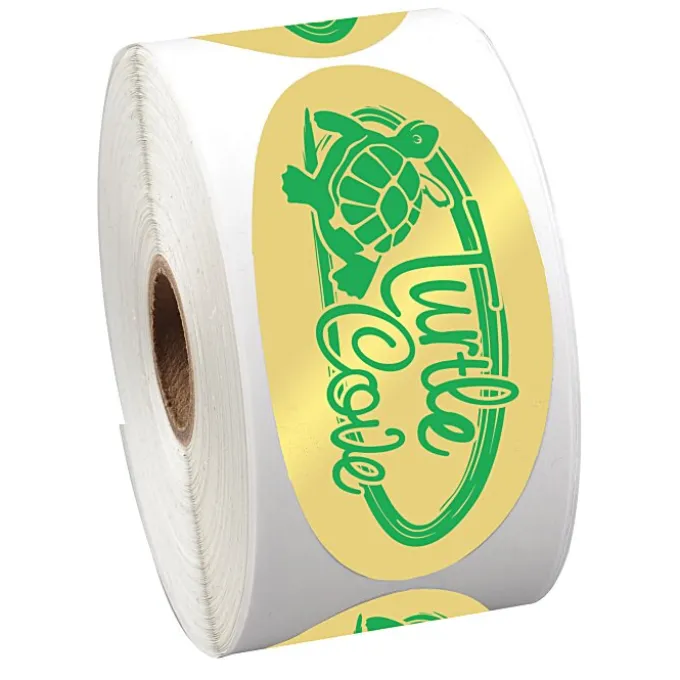 Sticker by the Roll - Oval - 1-3/4' x 3-5/8 inches