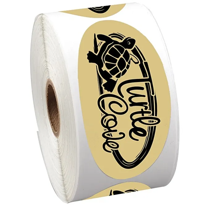 Sticker by the Roll - Oval - 1-3/4' x 3-5/8 inches
