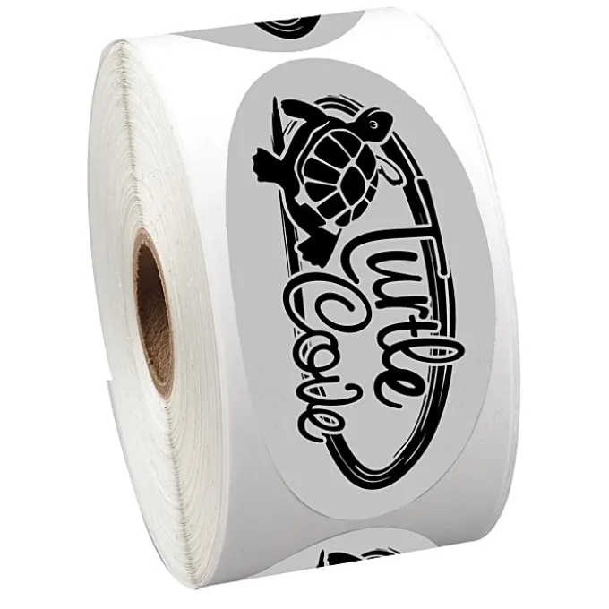 Sticker by the Roll - Oval - 1-3/4' x 3-5/8 inches