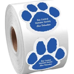 Sticker by the Roll - Paw - 1-7/8 inches x 1-7/8 inches