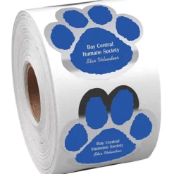 Sticker by the Roll - Paw - 1-7/8 inches x 1-7/8 inches