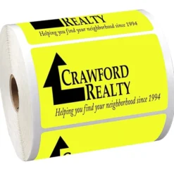 Sticker by the Roll - Rectangle - 2-1/2 inches x 4 inches