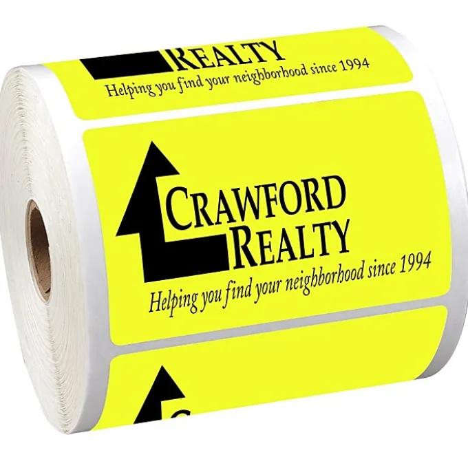 Sticker by the Roll - Rectangle - 2-1/2 inches x 4 inches