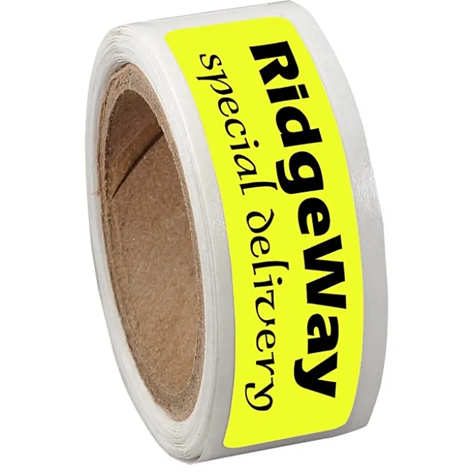 Sticker by the Roll - Rectangle - 7/16 inches x 1-3/4 inches